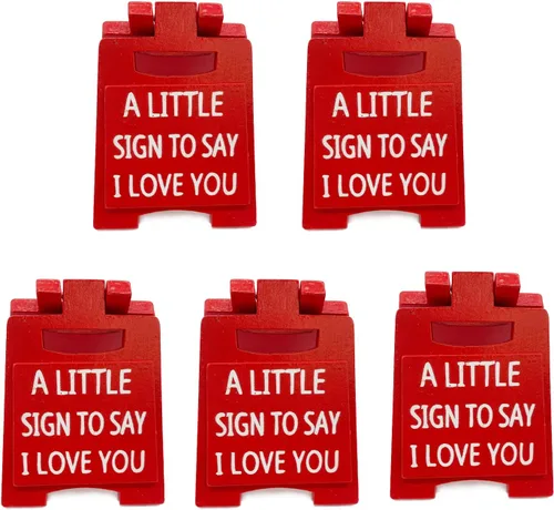 Vista 10 de NOGAY A Little Sign to Say I Love You Fun San Valentín, novia o novio, regalo romántico de lenguaje de amor, mini placa decorativa para escritorio 1