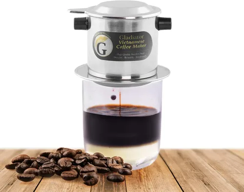 Vista 7 de Juego de filtros para cafetera vietnamita, gotero de café estilo prensa francesa, prensa portátil reutilizable de 1 taza de una sola porción, 8