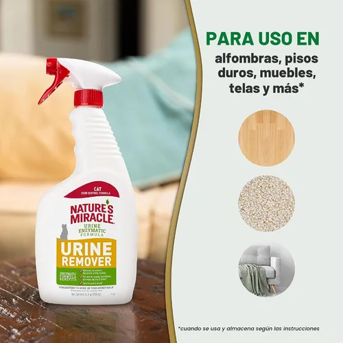 Vista 7 de Nature's Miracle Removedor de orina para gatos, limpiador enzimático, 24