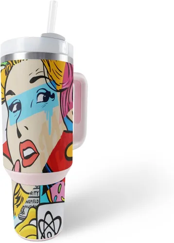 Vista 14 de MightySkins Skin - Vaso de vinilo compatible con Stanley The Quencher H2.0 FlowState de 40 onzas, vaca marrón, protectora, duradera y única, fácil