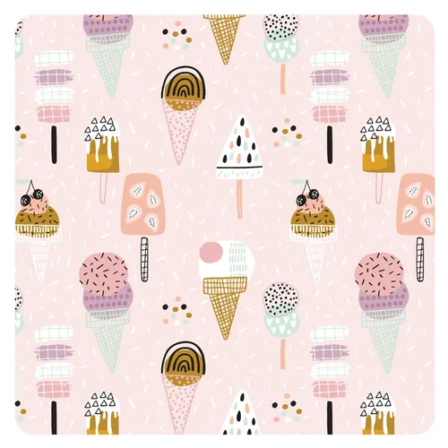 Vista 4 de BapronBaby Flutter Pink Ice Cream - Babero suave impermeable resistente a las manchas - Lavable a máquina - 197ft - 5 años - Sz preescolar 3-5 años