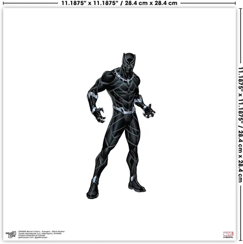 Vista 7 de Trends International Gallery Pops Marvel Comics Avengers - Póster de pared de Black Panther, 12 x 12 pulgadas, versión sin marco