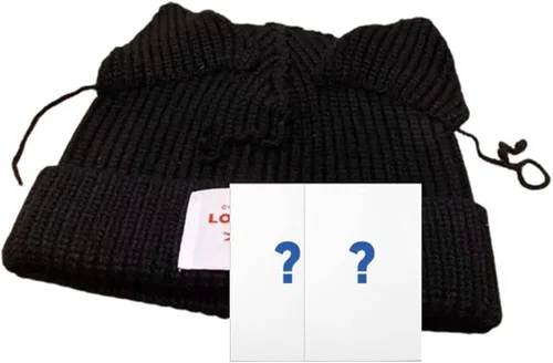 Vista 5 de Kpop - Bandas para niños callejeros Hyunjin Daily Look Kitty Kitty Beanie Kitten Skullies_Hyunjin Tarjetas de fotos incluidas