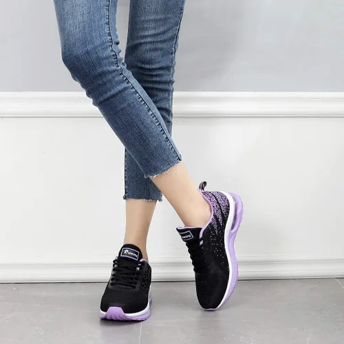 Vista 7 de GANNOU - Zapatos deportivos para mujer, tenis de moda para el gimnasio, correr, tenis y acondicionamiento físico, tallas 5.5-10 de EE.UU.