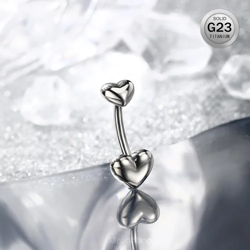 Vista 7 de Melighting Piercing para ombligo de titanio de 0.49 oz, con rosca interna, G23, piercing para el ombligo, piercing para el ombligo, piercing