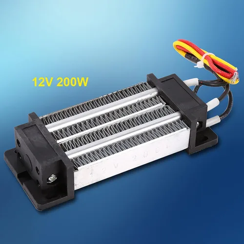 Vista 3 de Qiilu Calentador PTC 12V 12V PTC Calentador de aire 200 W Dc 12 V Aislamiento eléctrico Termostático de cerámica Calentador de calefacción PTC
