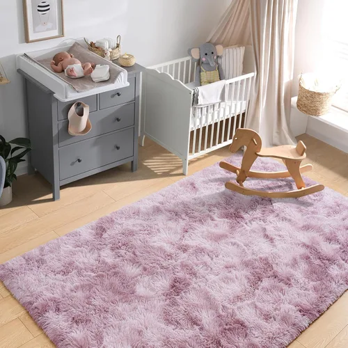 Vista 191 de Softlife Alfombra naranja para dormitorio, alfombra de felpa esponjosa para sala de estar para niñas, alfombra lanuda para niños, alfombra suave