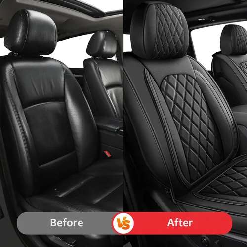 Vista 4 de MIROZO 2 piezas de fundas para asientos delanteros para Dodge Ram, cubierta impermeable para asiento de camión compatible con RAM 1500 2500 3500