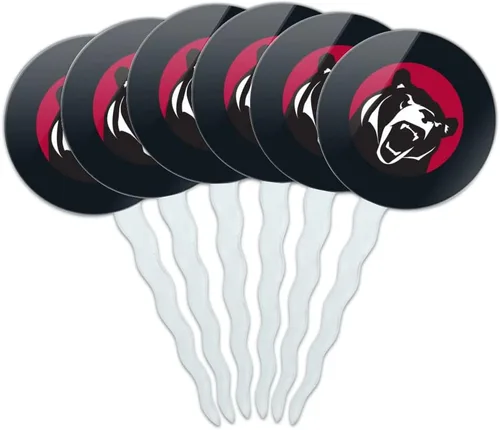 Vista 92 de Abilene Christian - Juego de 6 palillos para cupcakes con logotipo secundario