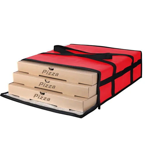 Vista 7 de Paquete de 1 bolsa aislada para entrega de alimentos con parte inferior dura, calentadores de alimentos comerciales XXXL para Uber Eats/Doordash