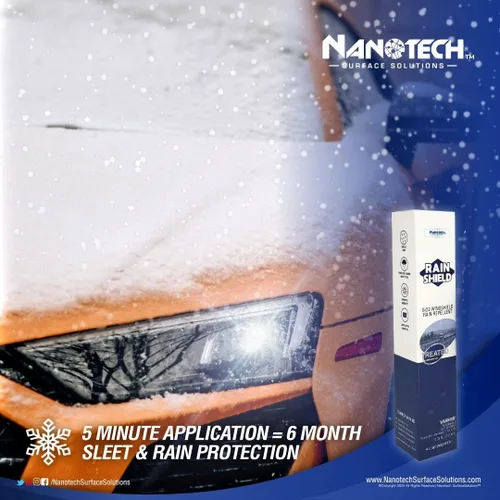 Vista 3 de Nanotech Surface Solutions Kit de cuidado de parabrisas, incluye repelente de lluvia para parabrisas (2 unidades), aumenta la visibilidad durante