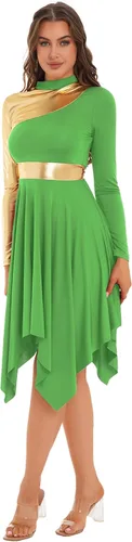Vista 12 de Aislor Vestido de baile litúrgico de alabanza litúrgica para mujer, disfraz de adoración de iglesia #2