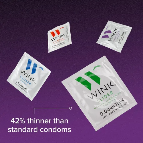 Vista 4 de WINK Condones deslizantes, 24