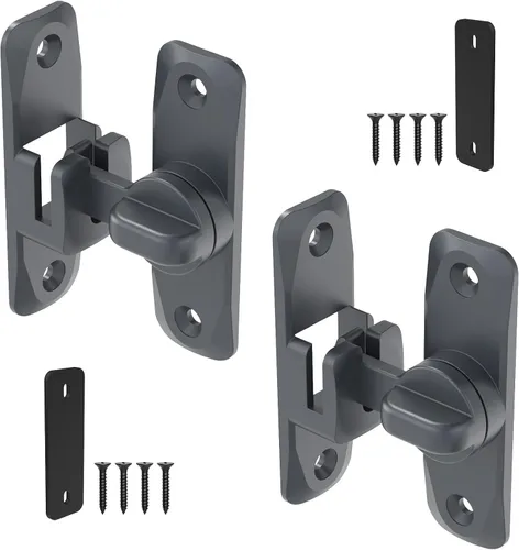 Vista 12 de Cerraduras y pestillos para puerta de granero de 90/180 grados, herraje de aluminio de seguridad para pestillo de puerta corredera, cerraduras