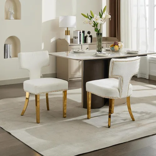 Vista 14 de Set of 2 Counter Height Bar Stools with Farmhouse Linen Upholstery, Curved Backrest Dining Chairs with Hardwood Frame for Kitchen Counter, Table &
