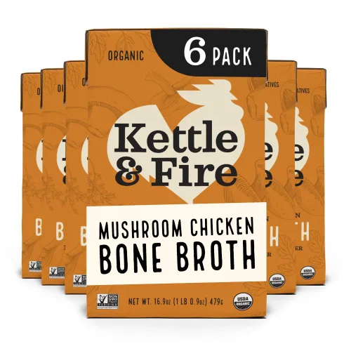 Vista 9 de Kettle and Fire Classic - Caldo de hueso de ternera, aprobado por Keto, Paleo, y Whole 30, sin gluten, alto en proteínas y colágeno, paquete de 4