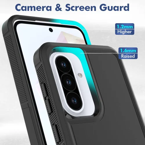 Vista 144 de Jeylly Compatible con Samsung Galaxy A22 5G Funda, Funda Samsung A22 5G con 2pcs protectores de pantalla de vidrio templado