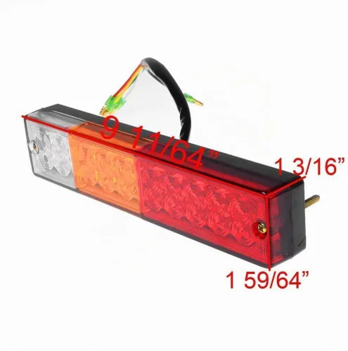 Vista 3 de 20 LED Camión Remolque luz trasera luz de señal de giro, Lámpara trasera de luz de stop luz de reversa, 3 W 12 V rojo-amber-blanco impermeable