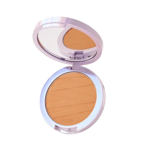 Vista 40 de tarte face tape polvo compacto – Polvo impermeable de cobertura media con ácido hialurónico, hongo de nieve y péptidos para suavizar y fijar