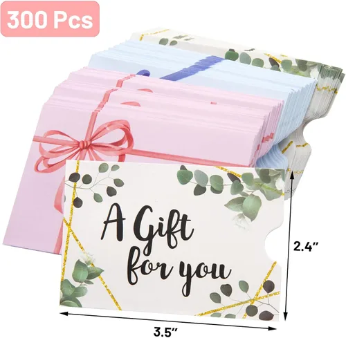Vista 2 de Paquete de 300 fundas para tarjetas, protector de tarjetas de crédito, portadores de tarjetas llave de hotel, mini sobres para tarjetas