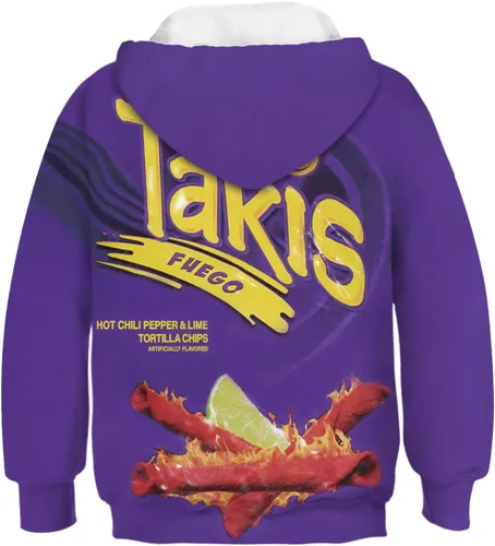 Vista 3 de Chaos World Sudadera con capucha para niños con estampado 3D realista con estampado gráfico de galaxia