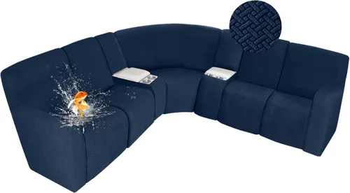 Vista 19 de ALIECOM Fundas 100% impermeables para sofá seccional reclinable, forma de L, elásticas, para esquina, funda para sofá seccional reclinable, lavable