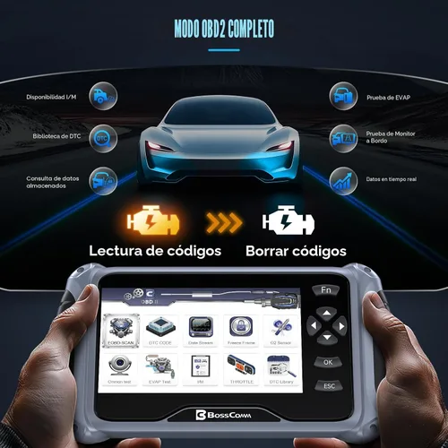 Vista 6 de Herramienta de diagnóstico del escáner BOSSCOMM IF745 2026, lector de código de motor de verificación con 6 reinicios, purgadora de ABS, aceite
