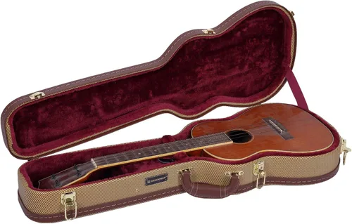 Vista 8 de Crossrock Estuche de madera rígida para ukelele barítono, negro (CRW620BUBK)
