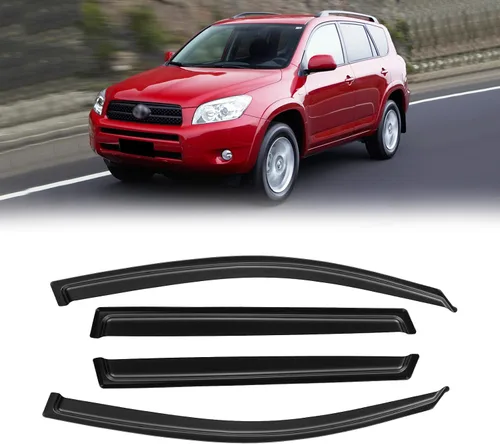 Vista 136 de Protectores de lluvia en canal para Jeep Grand Cherokee L 2021-2026, protectores de visera de ventana, deflector de ventilación, sombra viento humo