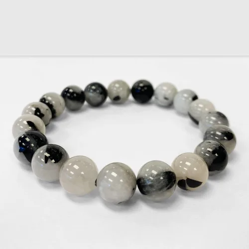 Vista 457 de Gem Avenue Handmade Round Bead Stretch Bracelet Unisex Natural Stone Beaded Jewelry for Men & Women, Elastic Wristband for Daily Wear