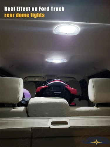Vista 5 de Paquete de 9 luces LED blancas superbrillantes para interiores Ford F150 2009 2010 2011 2012 2013 2014 + luces de carga + luces de matrícula