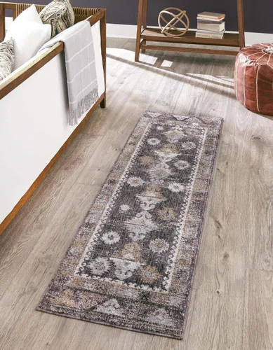Vista 8 de Unique Loom Eco Southwestern Collection - Alfombra rectangular de 2 pies x 3 pies 0 pulgadas, color gris carbón/marfil