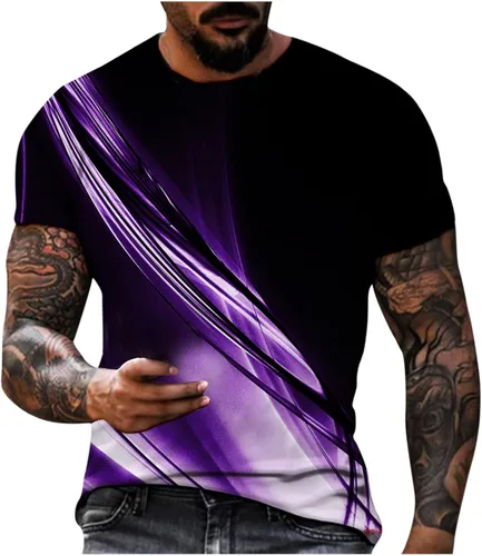 Vista 4 de Camisa de gran tamaño para hombre, casual, de manga corta, con estampado de llama 3D, ajuste holgado, cuello redondo