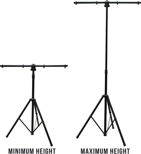Vista 4 de Harmony Audio HA-TBARA Pro Audio DJ Trípode de iluminación y soporte de luz en T con cojín de freno de aire