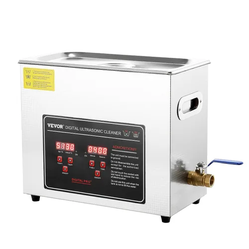Vista 10 de VEVOR Limpieza Ultrasónica, 1.3L Máquina de Limpieza Profesional de 60W con Temporizador y Calentador, Limpiador Ultrasónico Digital de 40kHz