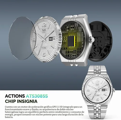 Vista 9 de SOUYIE Reloj inteligente para hombre, llamadas Bluetooth, rastreador