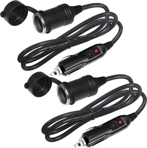 Vista 10 de Cable de extensión para encendedor de cigarrillos de 12 V, 12 pies, cargador de automóvil, enchufe macho a enchufe hembra, cable de extensión