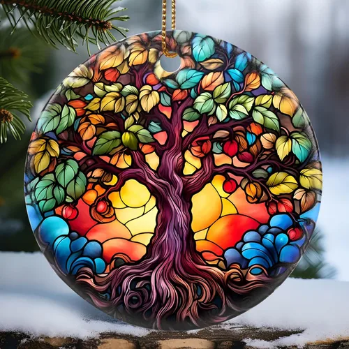 Vista 20 de Touber Adorno Navideño, Adorno de Navidad, Idea de Regalo de Vacaciones, Recuerdo Familiar, Cerámica Redonda, Intercambio de Regalos, Idea de Abeja