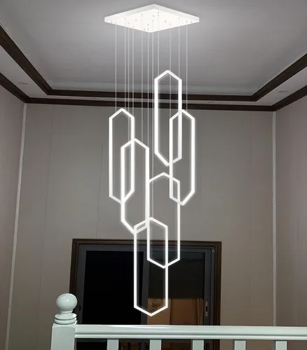Vista 16 de Lámpara colgante regulable de 3 anillos para ajustar mini lámpara LED de techo para cocina, isla, comedor, sala de estar, dormitorio, dorado