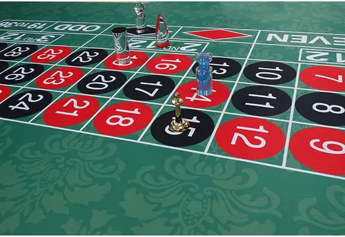 Vista 4 de Tapete de ruleta, 47 x 23.6 pulgadas, portátil, estilo casino, con bolsa de transporte para casino, fiesta, entretenimiento en casa