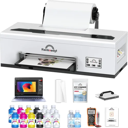 Vista 12 de RAINBOWDGT Paquete de impresora DTF A3 de 13 pulgadas R1390 con horno