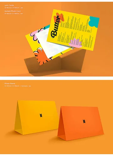 Vista 4 de BTS [ BUTTER ] Album [ PEACHES ] VER. CD+Photo Book+2 Lyrics Card+Instant Photo Card+Photo Stand+Folded Message Card+Graphic Sticker+Photo Card+1