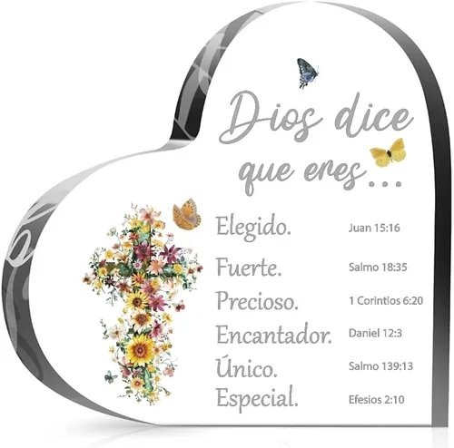 Vista 5 de Regalos de oficina cristiana en español para mujeres, regalos inspiradores religiosos con versículos de la Biblia, regalos de las Escrituras