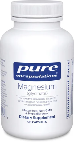 Vista 8 de Pure Encapsulations Magnesio (glicinato) - Suplemento para apoyar el alivio del estrés, el sueño, la salud del corazón, los nervios, los músculos