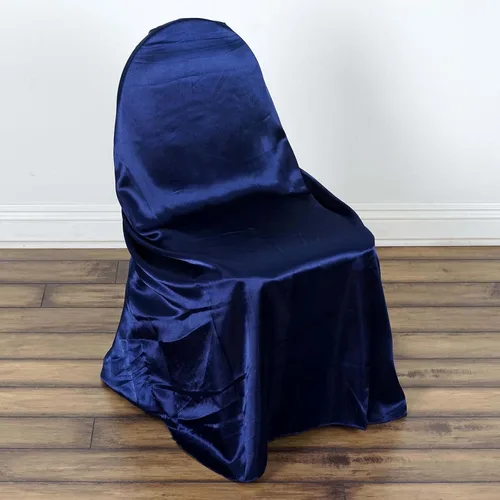Vista 23 de Efavormart.com - Fundas para sillas beige de 1 pieza, satinadas, con lazo, universales, para banquetes, bodas, plegables, para sillas de comedor