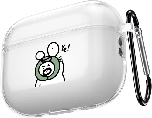 Vista 55 de Funda transparente para AirPods de 2ª generación de 1ª generación, diseño de gatito kawaii para mujeres, hombres y niños, funda de carga de TPU