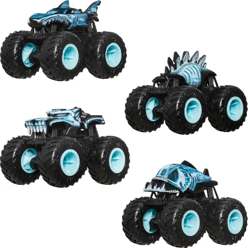 Vista 10 de Hot Wheels Monster Trucks Paquete de 2, Conjunto Demolition Doubles de 2 Vehículos de Juguete a Escala 1:64, para Niños y Coleccionistas