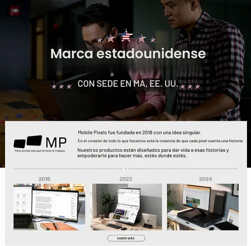 Vista 9 de MP Geminos X Mobile Pixels - Monitor de computadora apilado doble (2 x 24 pulgadas), estación de trabajo todo incluido, carga USB-C de 65 W