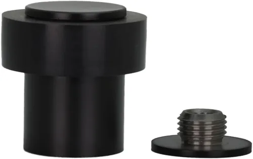 Vista 9 de Topes de puerta EVI Tope de puerta de acero inoxidable negro – Cierre de tornillo – Protector de goma – Tope de puerta de 0.94 x 0.83 pulgadas