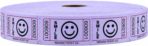 Vista 8 de INDIANA TICKET CO. Smile Paquete de 4 Rollos de Boletos - 2000 Cada Uno en Azul, Rojo, Amarillo y Verde (8000 Total) 1x2 para Admisión, Eventos A